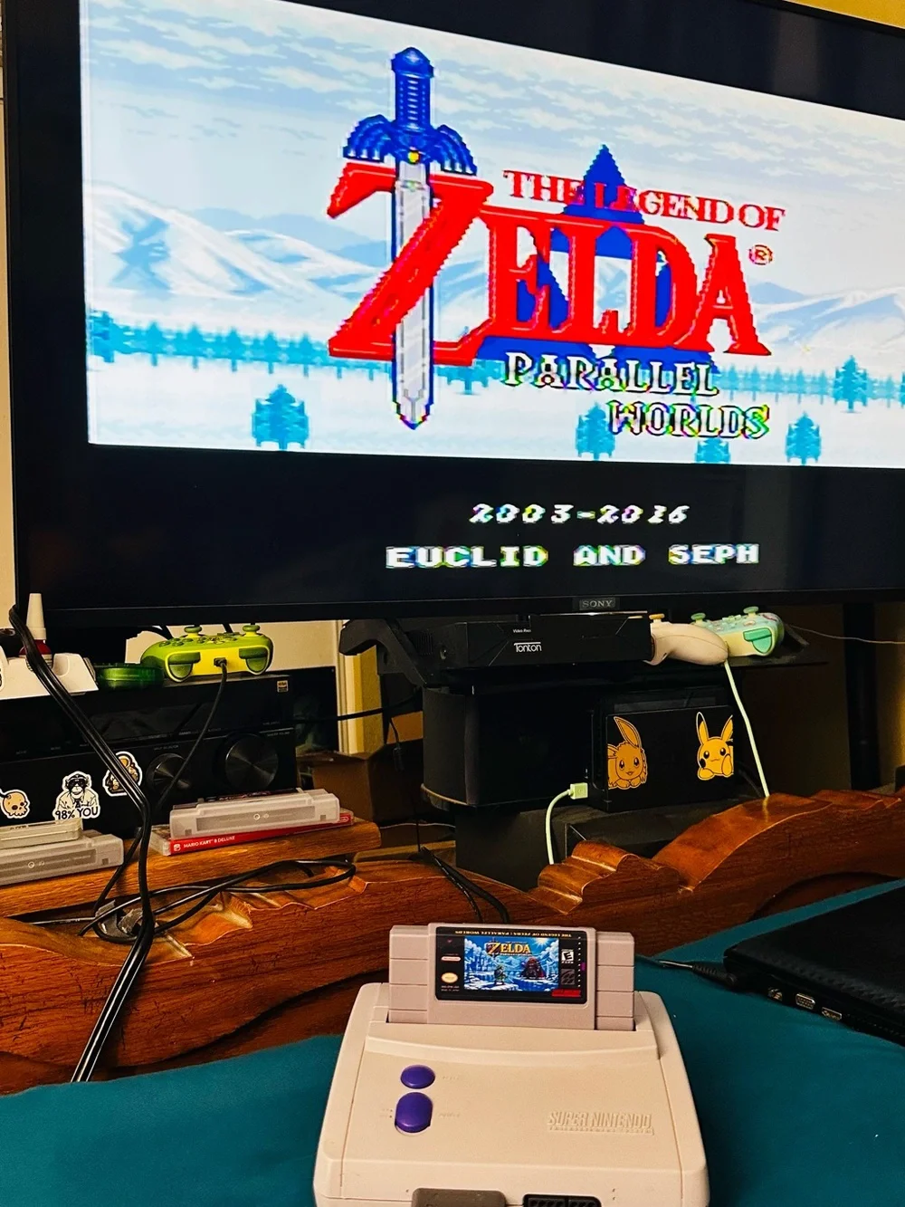 Nintendo SNES Cartridge - The Legend of Zelda Parallel Worlds (Gray)